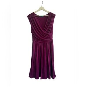 Anthropologie Velvet purple Dress Size Large